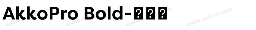 AkkoPro Bold字体转换